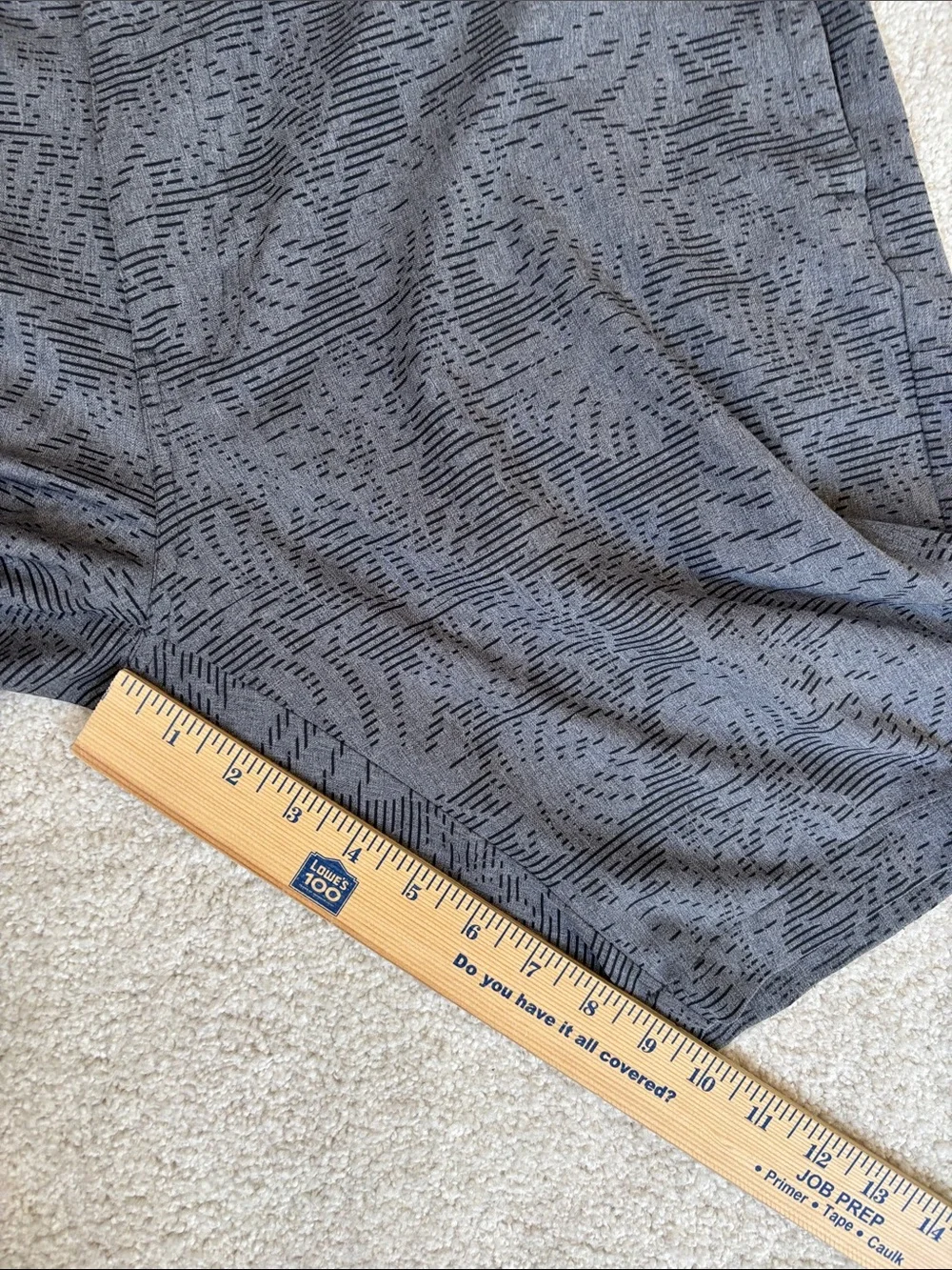 Travis Mathew Tropical Golf Performance Chino Shorts Comfort Travel Gray Mens 36